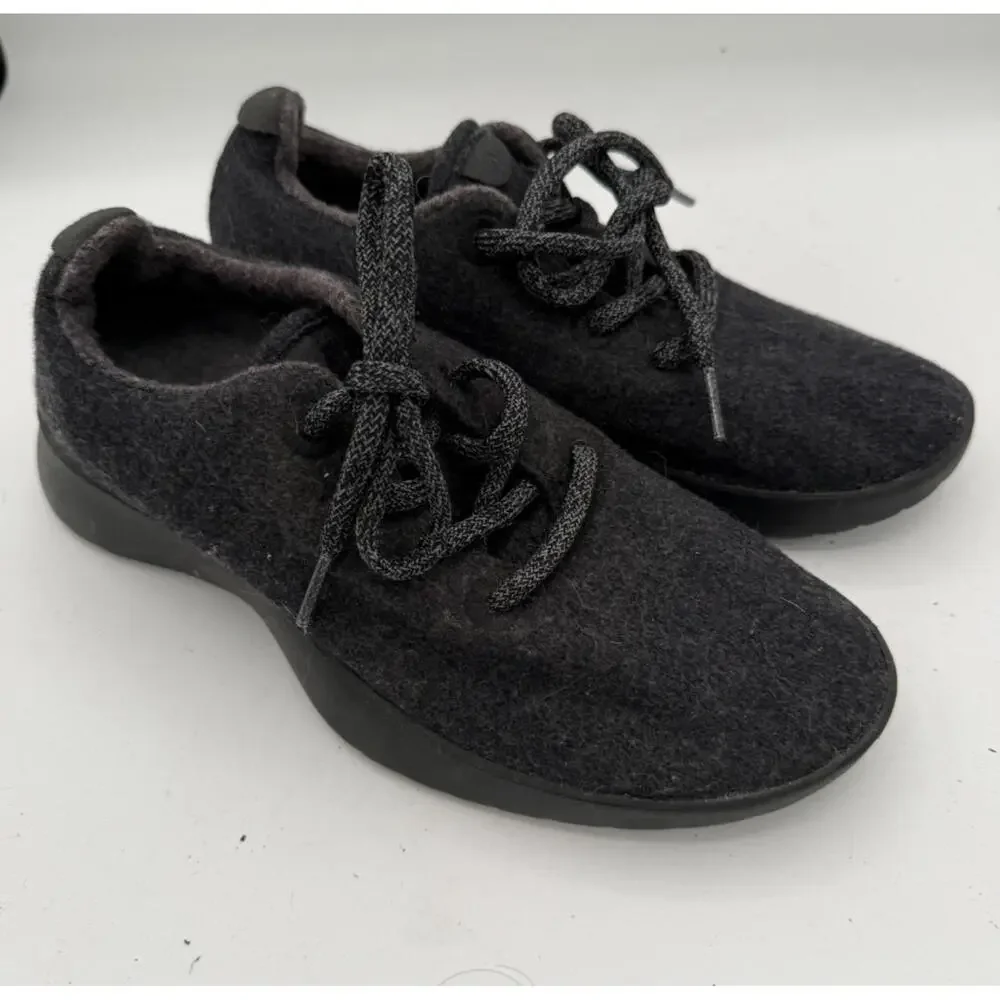 Allbirds Women's 6 The Wool Runner Natural Black Running Shoes Classic‎ Comfort